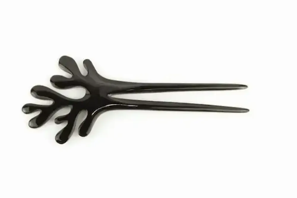 Barrettes - Double Pique à cheveux corail en corne blonde - L INDOCHINEUR X RIVÊT