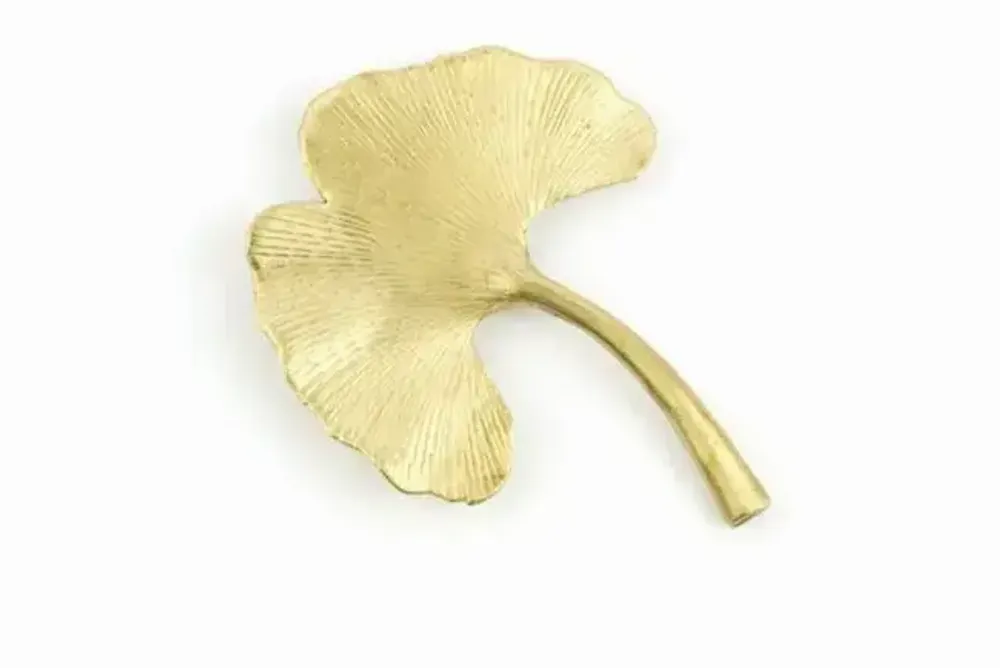 Brooches - Gingko brooch in silvery metal - L INDOCHINEUR X RIVÊT