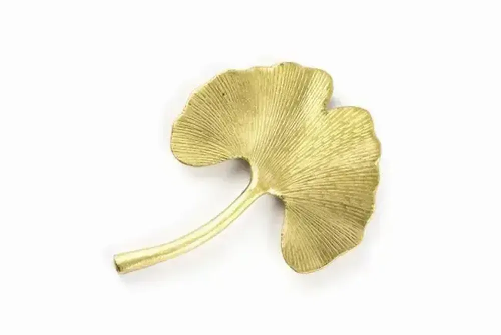 Brooches - Gingko brooch in coppery brass - L INDOCHINEUR X RIVÊT