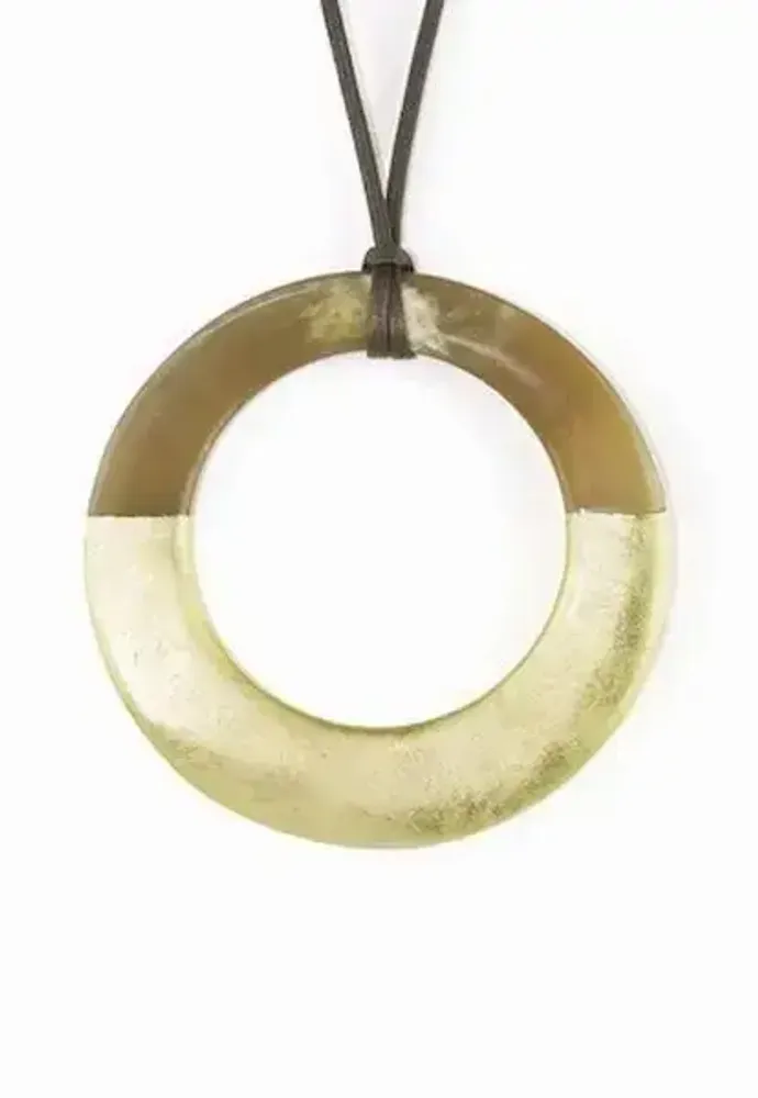 Jewelry - Large ivory lacquered irregular ring pendant - L INDOCHINEUR X RIVÊT