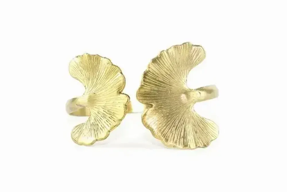 Bracelets - Bracelet ginkgo intérieur en laiton cuivré - L INDOCHINEUR X RIVÊT
