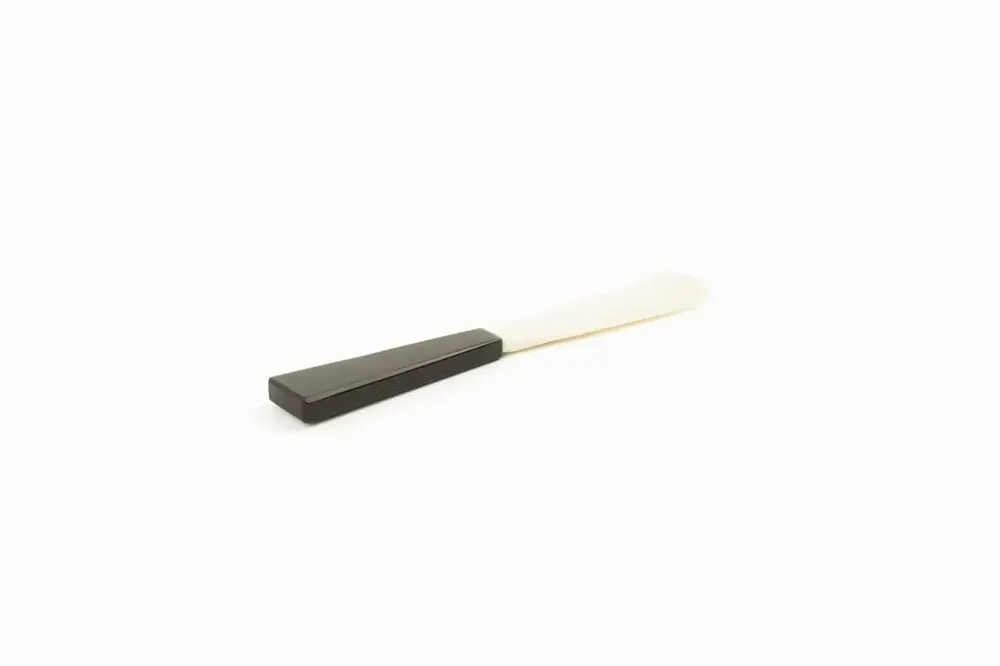 Knives - Butter knife with black horn handle and bone blade - L INDOCHINEUR X RIVÊT