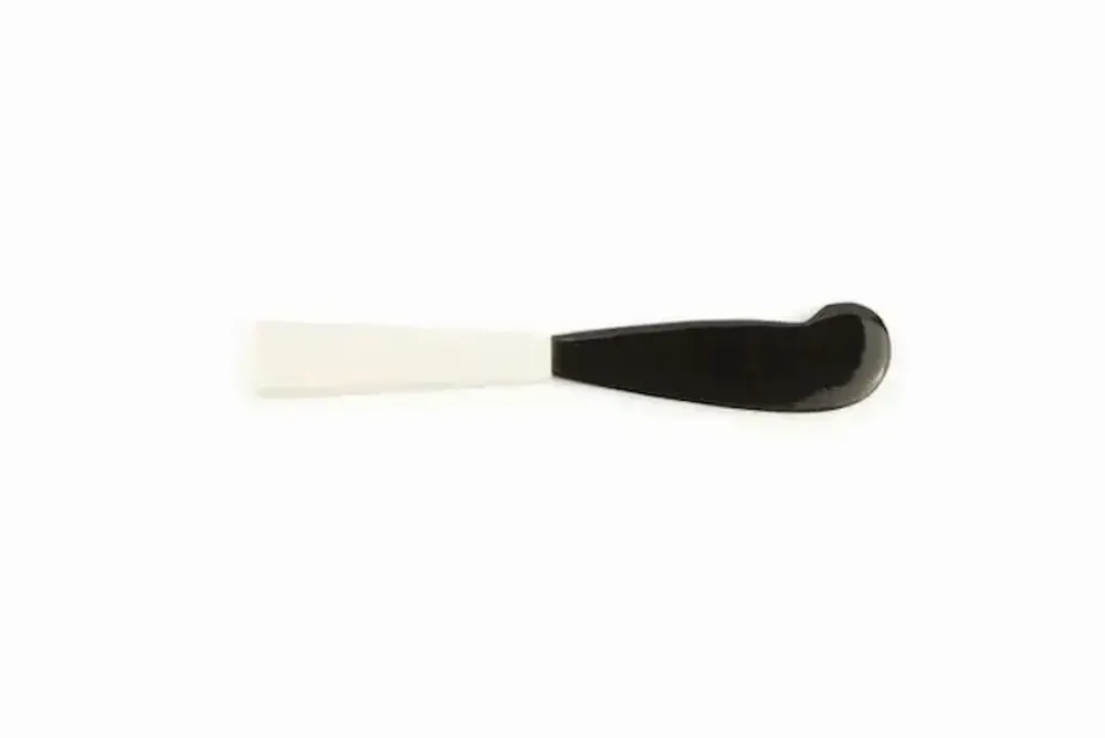 Knives - Butter knife with black horn handle and bone blade - L INDOCHINEUR X RIVÊT