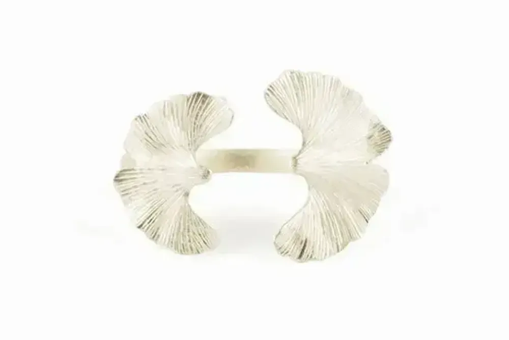 Bracelets - Outside-ward gingko bracelet in coppery brass - L INDOCHINEUR X RIVÊT