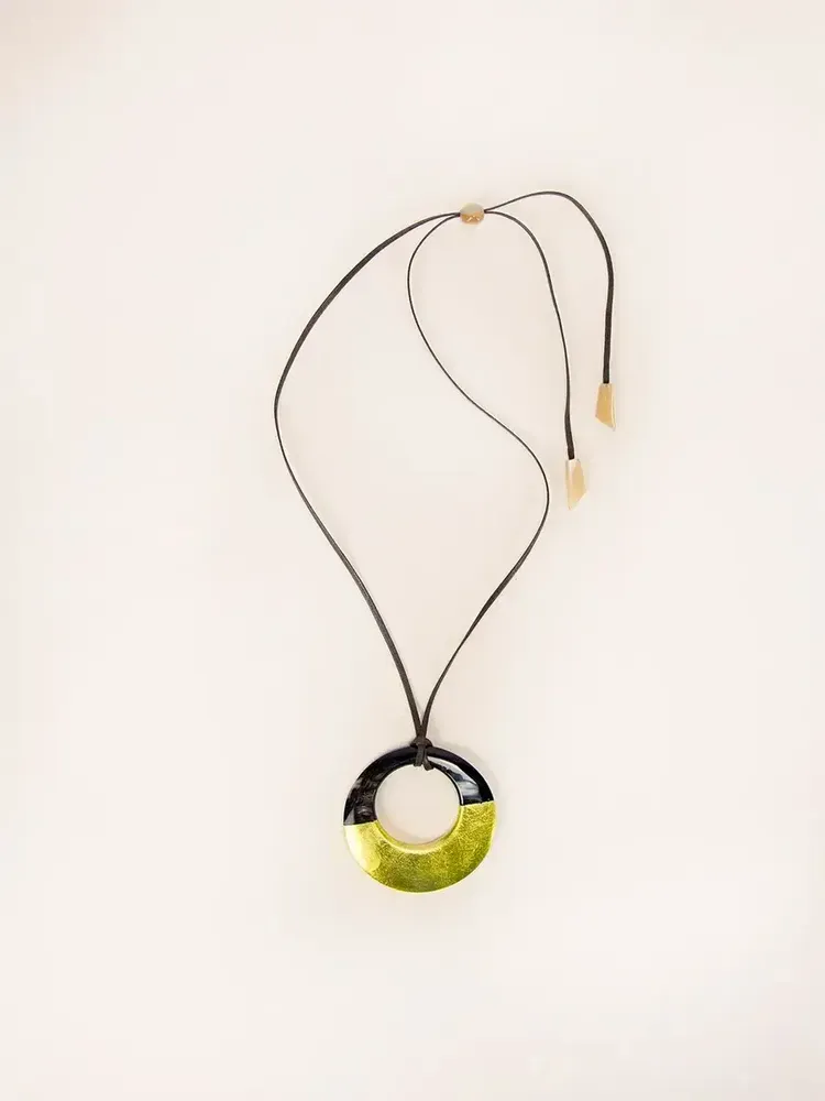 Jewelry - Small orange lacquered irregular pendant - L INDOCHINEUR X RIVÊT