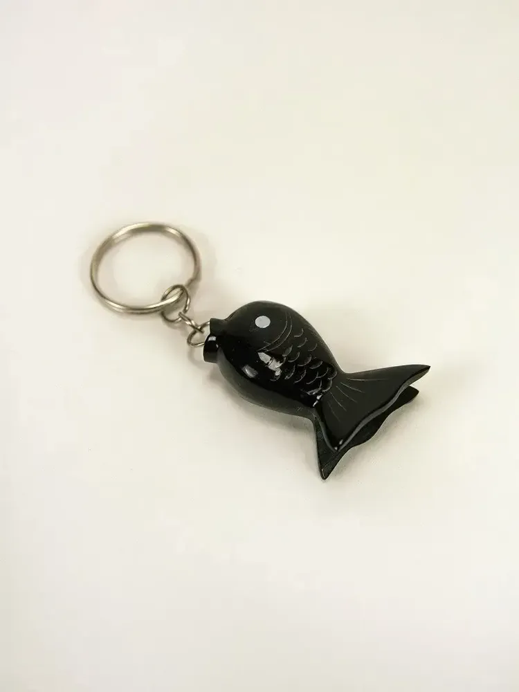 Decorative objects - Key holder "round fish" in black horn (by 4) - L INDOCHINEUR X RIVÊT