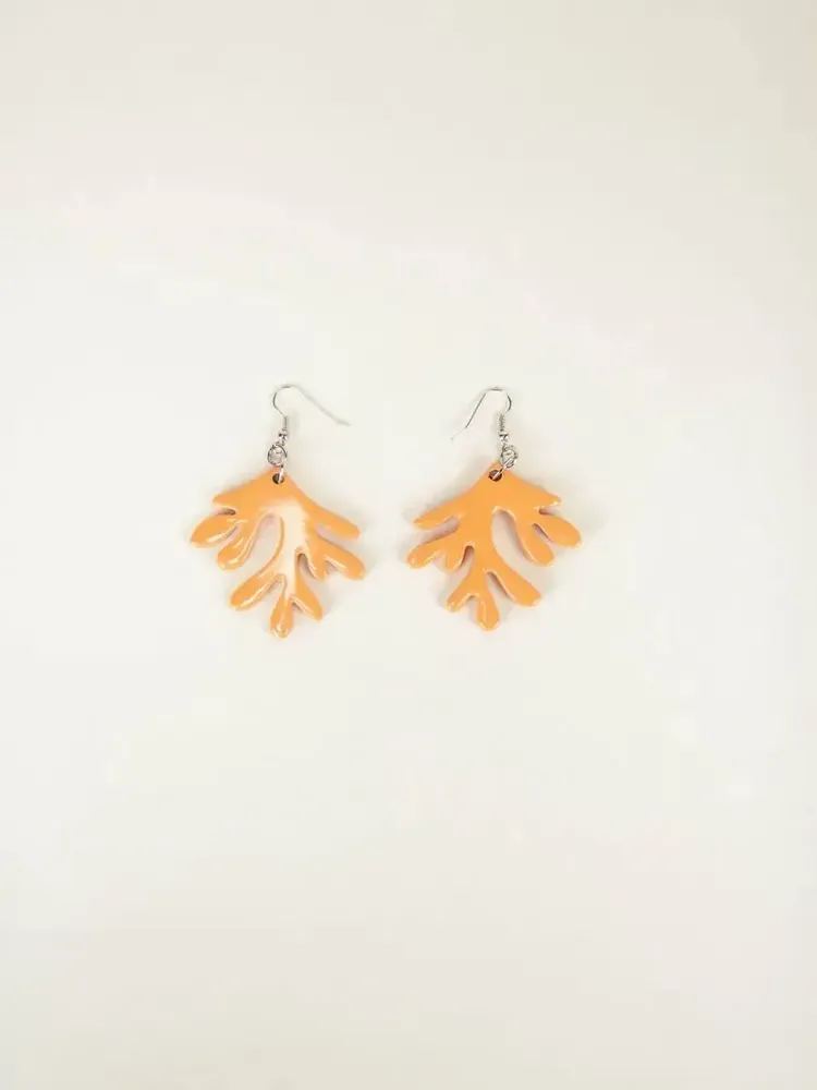 Jewelry - Emerald green lacquered coral earrings - L INDOCHINEUR X RIVÊT