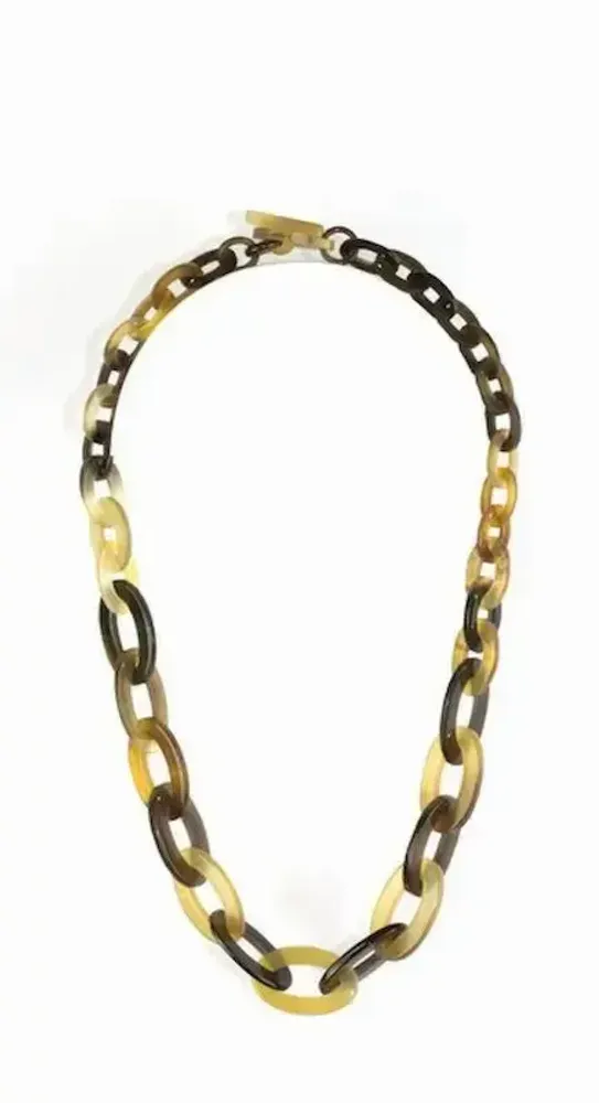 Bijoux - Collier anneaux ovales plats et fins en sabot - L INDOCHINEUR X RIVÊT