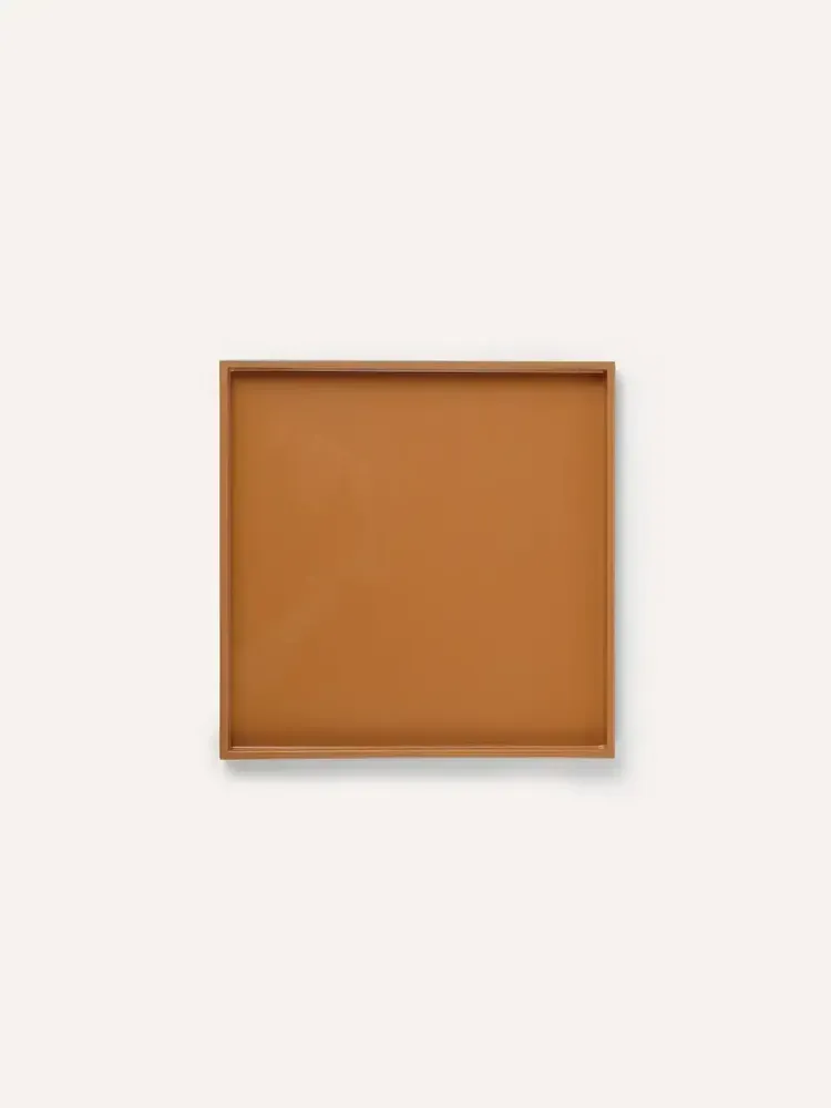 Bowls - Medium square tray lacquered, tobacco, size M - L INDOCHINEUR X RIVÊT