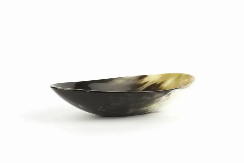 Tasses et mugs - Coupelle ovale en corne noire marbrée - L INDOCHINEUR X RIVÊT