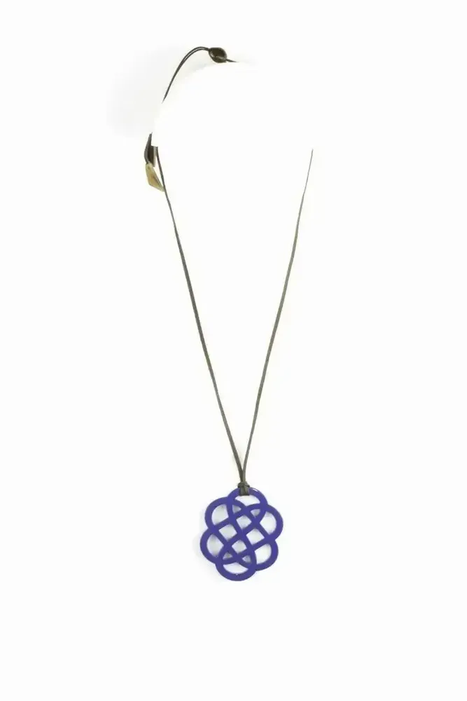 Bijoux - Pendentif fleur laqué orange - L INDOCHINEUR X RIVÊT