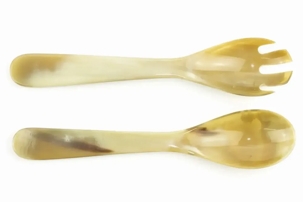 Couverts & ustensiles de cuisine - Couverts en corne noire marbrée - L INDOCHINEUR X RIVÊT