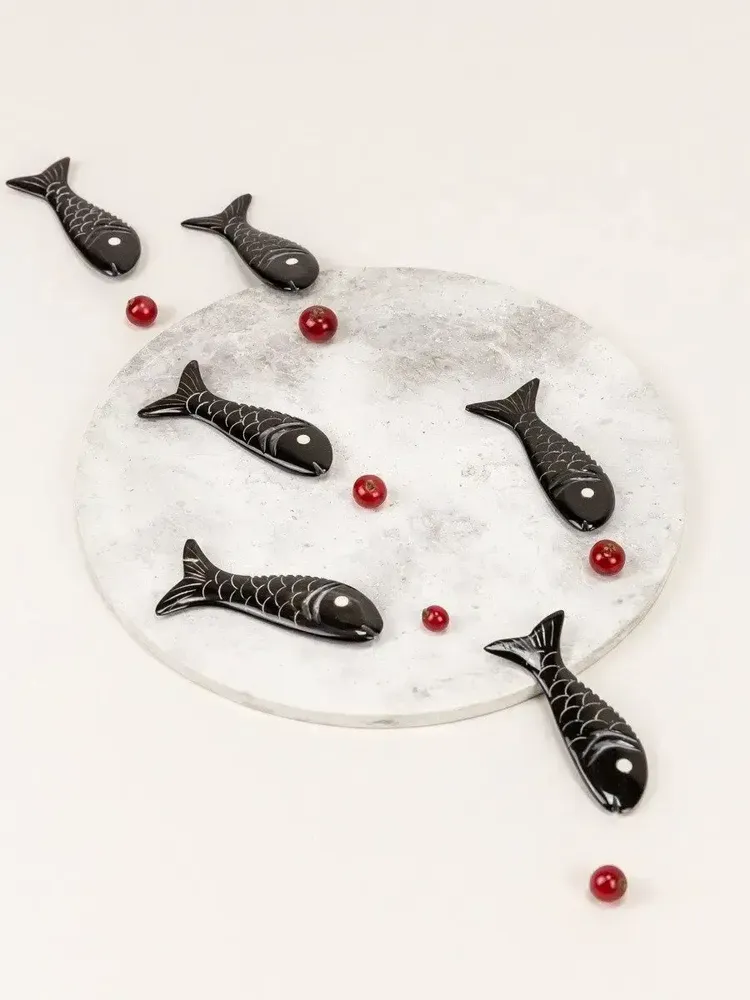 Knives - Set of 6 fish knife holders in bone - L INDOCHINEUR X RIVÊT