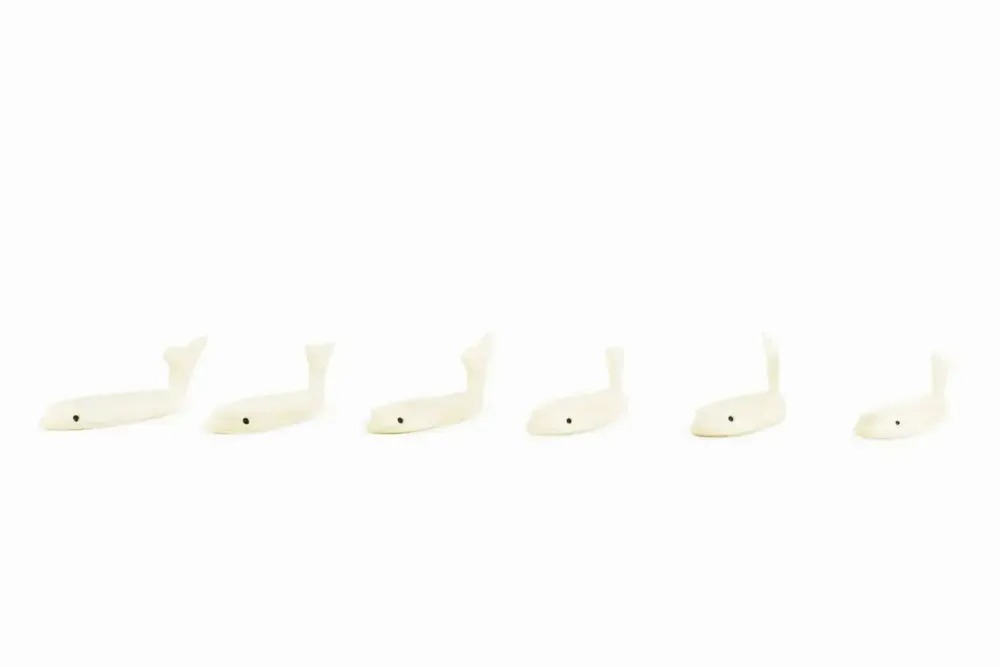 Knives - Set of 6 whale knife holders in bone - L INDOCHINEUR X RIVÊT
