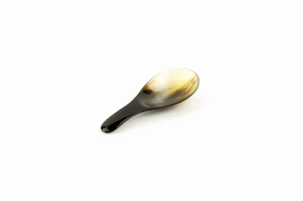 Kitchen utensils - Set of 6 oval rice spoons in blond horn - L INDOCHINEUR X RIVÊT