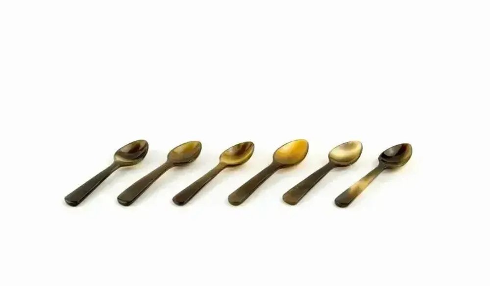 Couverts & ustensiles de cuisine - Set de 6 petites cuillères à condiments en sabot - L INDOCHINEUR X RIVÊT