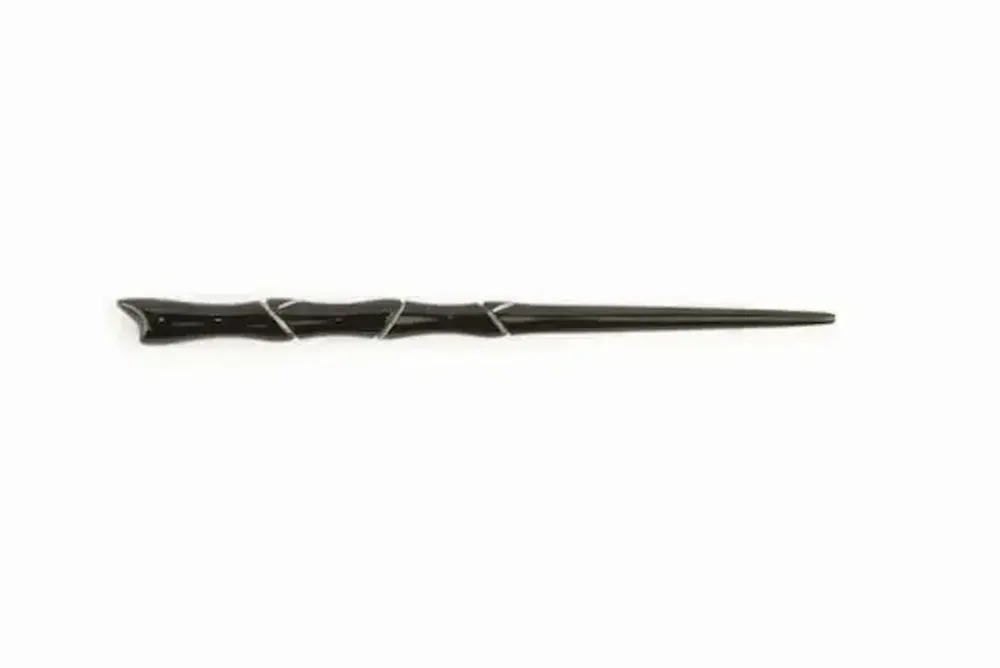 Barrettes - Bamboo-shaped hairpick in plain black horn - L INDOCHINEUR X RIVÊT