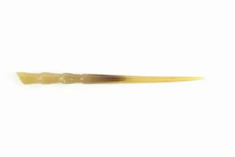 Barrettes - Bamboo-shaped hairpick in plain black horn - L INDOCHINEUR X RIVÊT