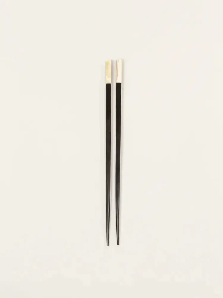Kitchen utensils - Set of 6 pairs of chopsticks in ebony and bone - L INDOCHINEUR X RIVÊT