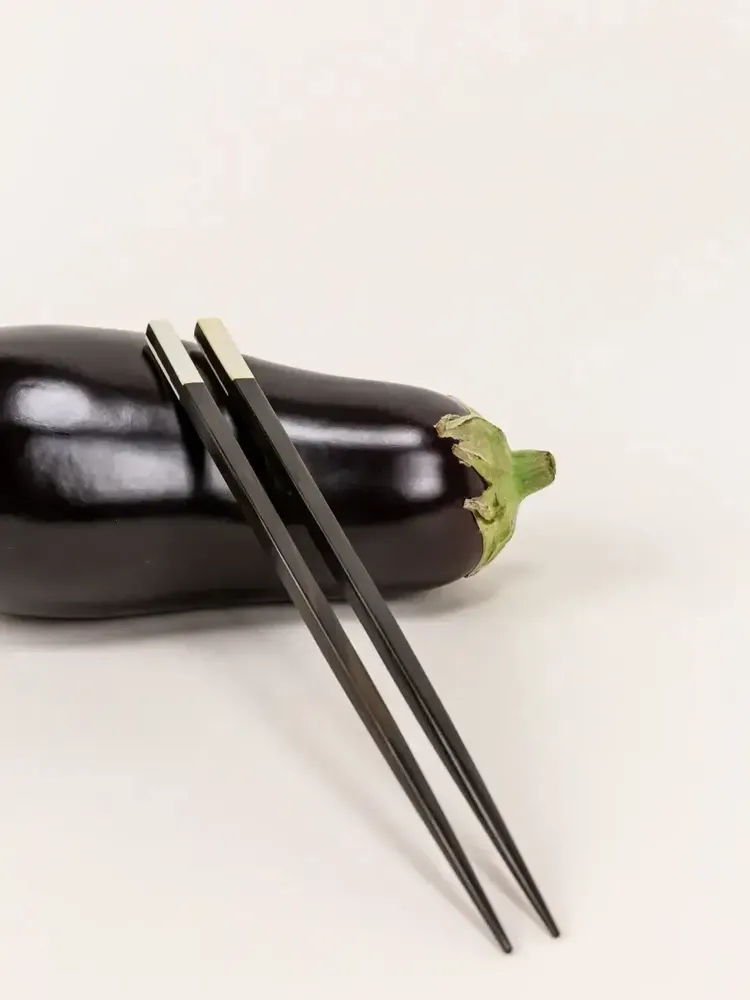 Kitchen utensils - Set of 6 pairs of chopsticks in ebony and bone - L INDOCHINEUR X RIVÊT