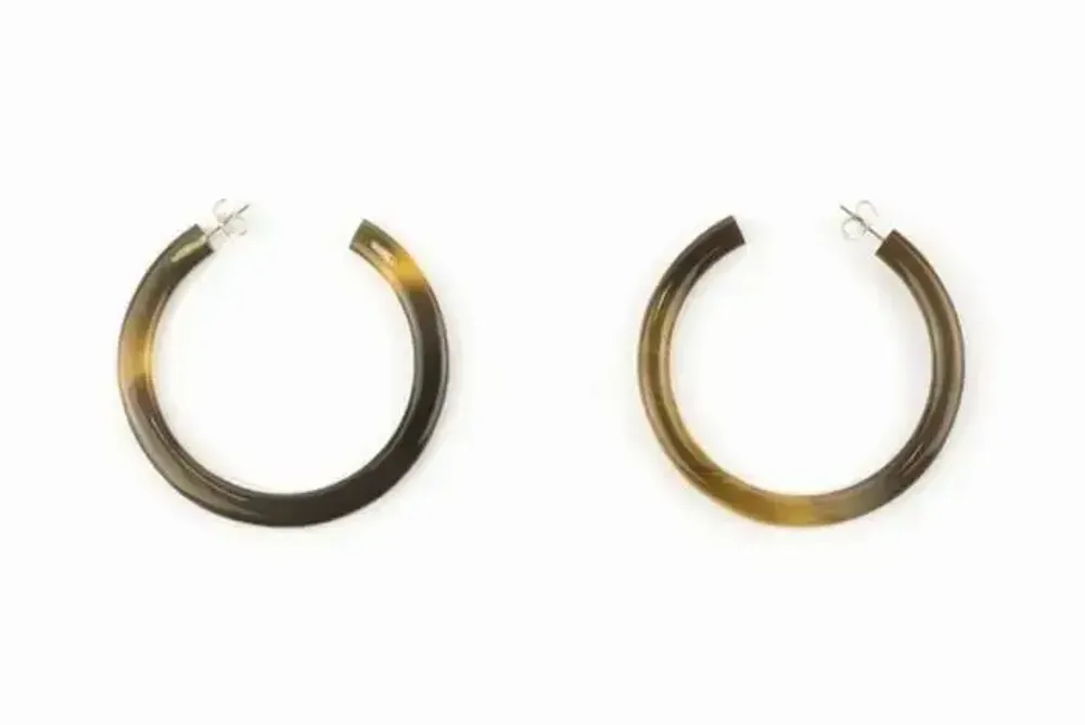 Bijoux - Boucles d'oreilles petits anneaux ronds ouverts en sabot - L INDOCHINEUR X RIVÊT