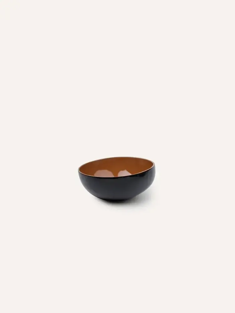 Bowls - Coconut bowl tobacco and black lacquer - L INDOCHINEUR X RIVÊT