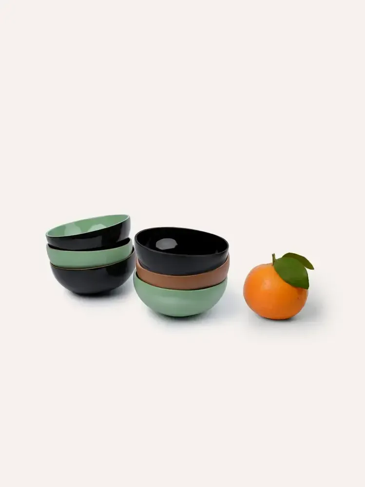 Bowls - Coconut bowl tobacco and black lacquer - L INDOCHINEUR X RIVÊT