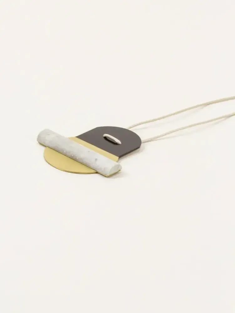 Bijoux - Pendentif Horizon Laiton pierre - L INDOCHINEUR X RIVÊT