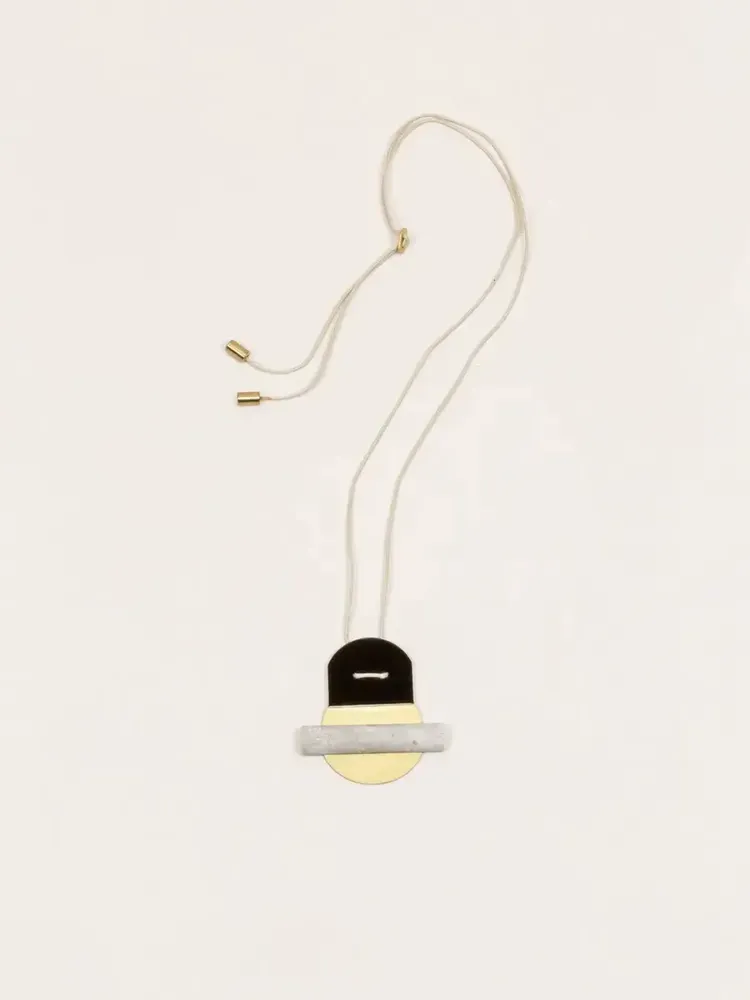 Bijoux - Pendentif Horizon Laiton pierre - L INDOCHINEUR X RIVÊT