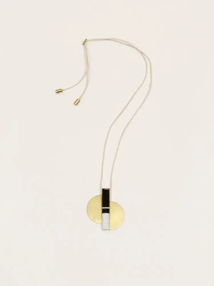 Jewelry - Stone & brass Ailes pendant - L INDOCHINEUR X RIVÊT