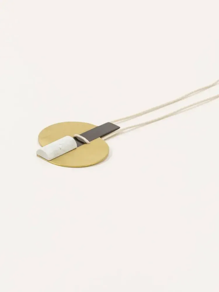 Jewelry - Stone & brass Ailes pendant - L INDOCHINEUR X RIVÊT