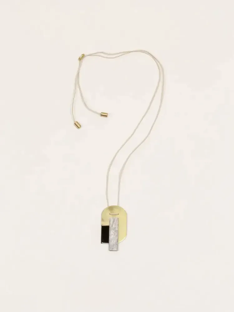 Jewelry - Stone & brass Air pendant - L INDOCHINEUR X RIVÊT