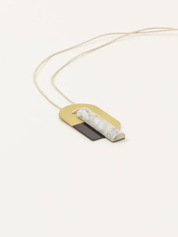 Jewelry - Stone & brass Air pendant - L INDOCHINEUR X RIVÊT
