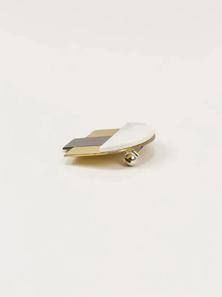 Broches - Broche Colonne Laiton pierre - L INDOCHINEUR X RIVÊT