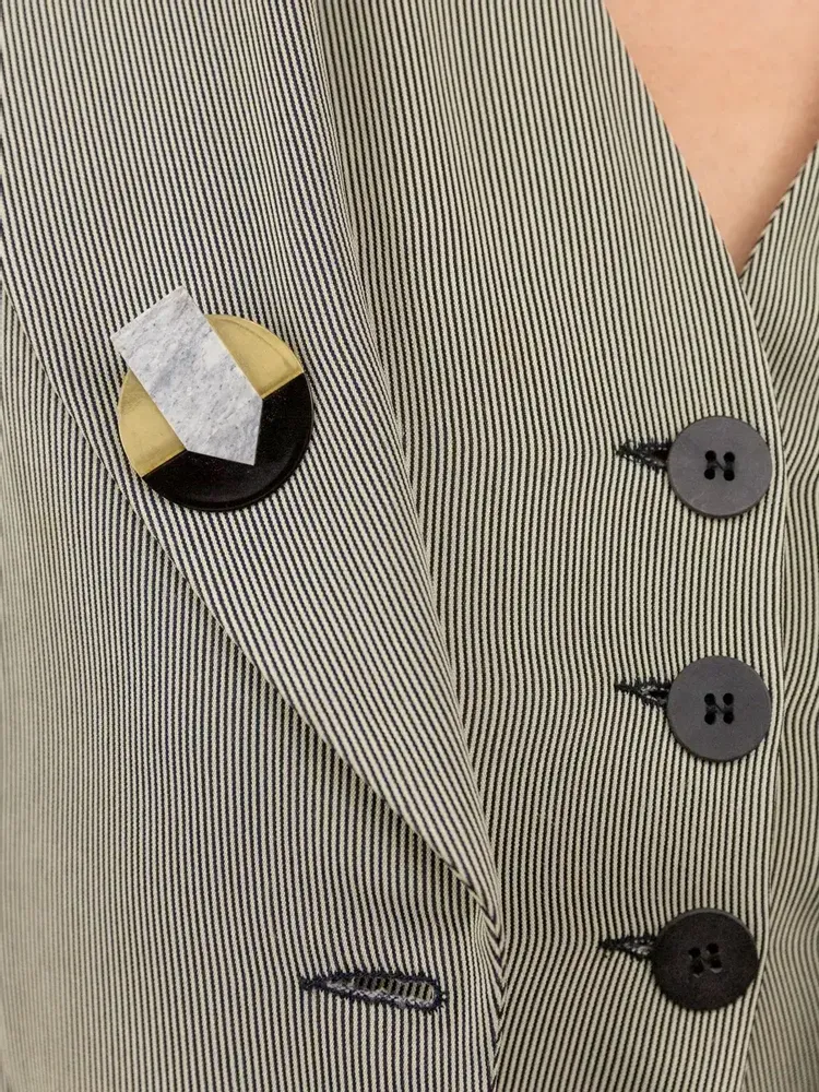 Broches - Broche Sceau Laiton pierre - L INDOCHINEUR X RIVÊT