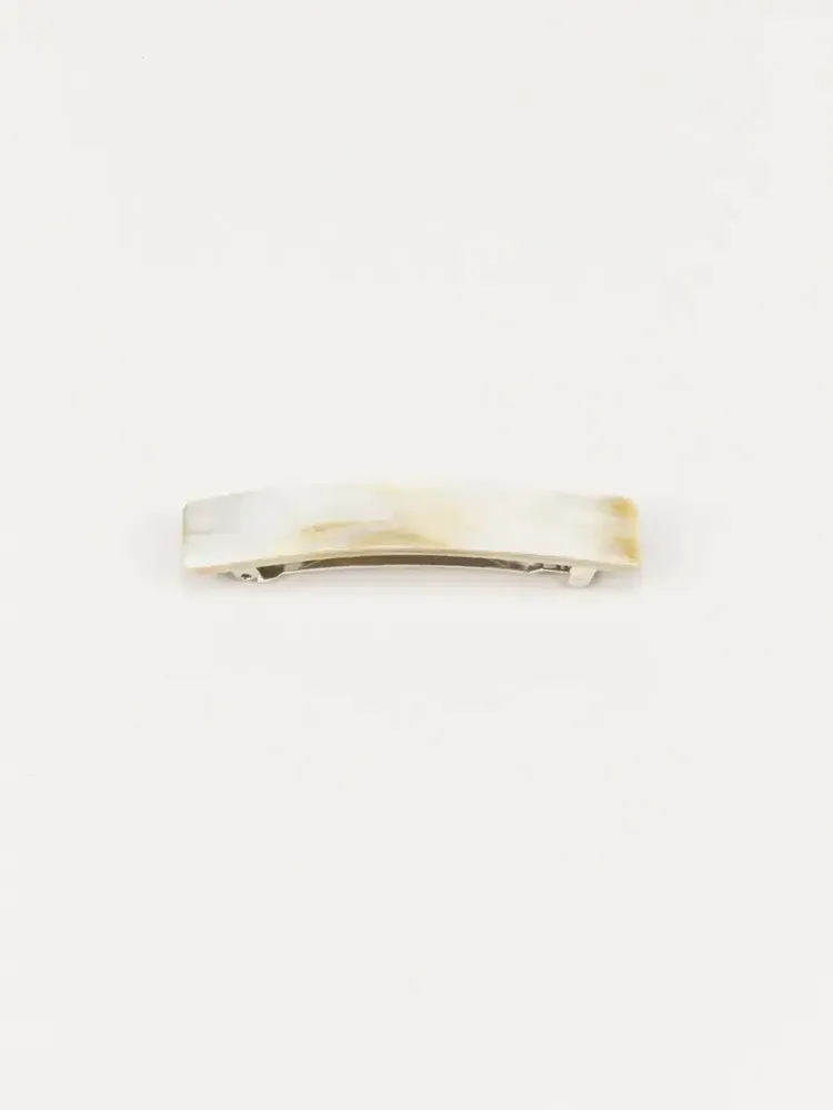 Barrettes - Small rectangular barrette in black african horn - L INDOCHINEUR X RIVÊT