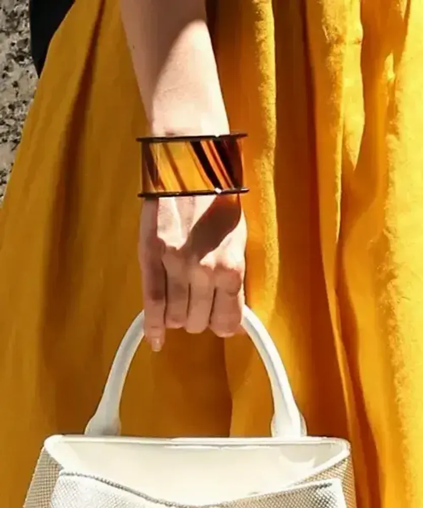 Bracelets - Open bracelet reel in plain black horn in Size S - L INDOCHINEUR X RIVÊT