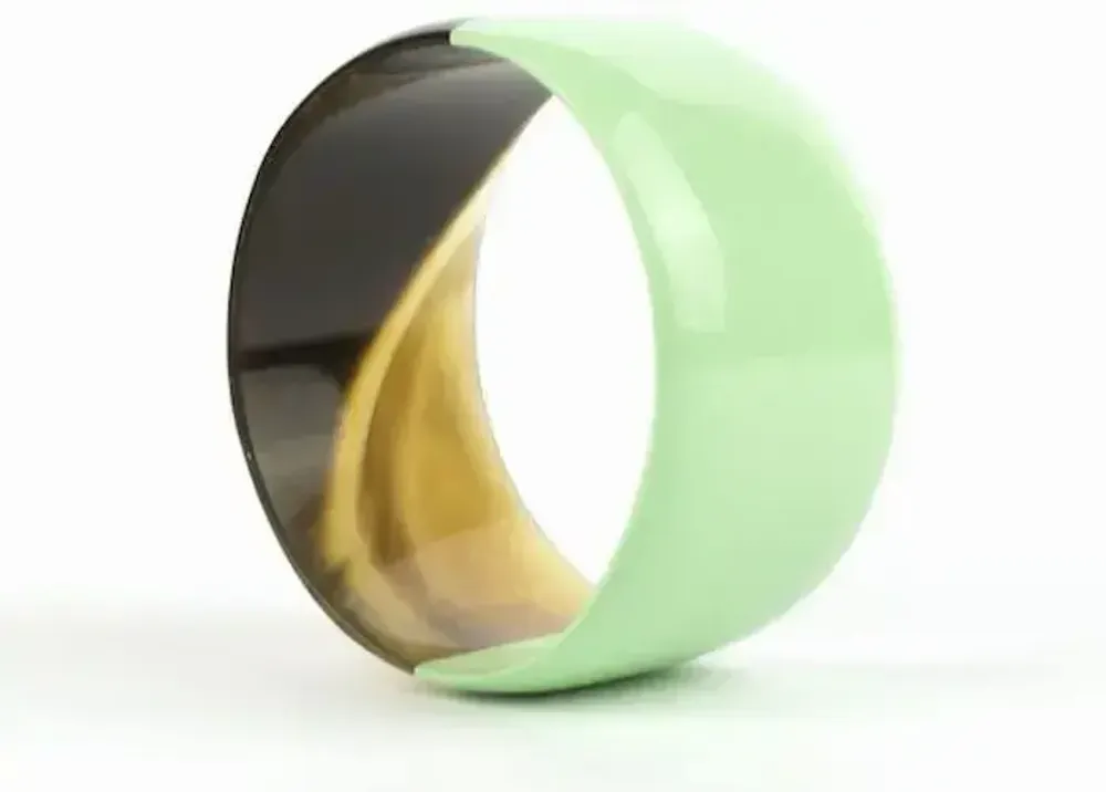 Bracelets - Broad yellow lacquered bracelet in Size L - L INDOCHINEUR X RIVÊT