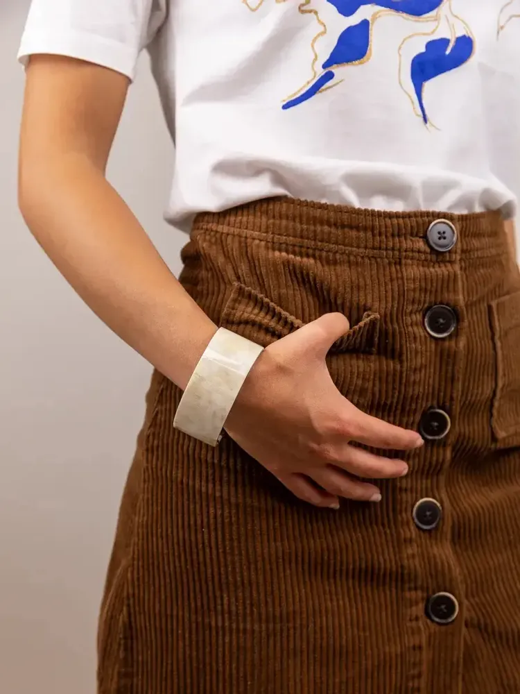 Bracelets - Flat bracelet in blond horn in Size S - L INDOCHINEUR X RIVÊT