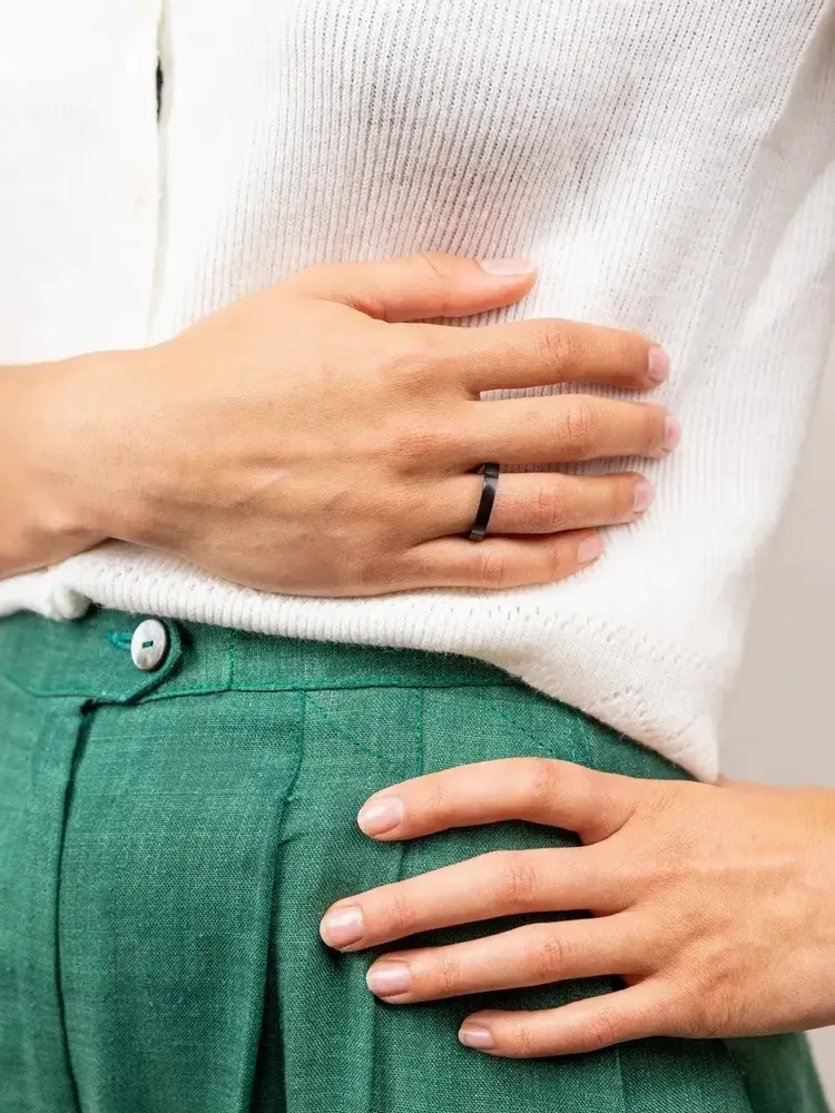 Bijoux - Bague Impasse en corne noire taille M - L INDOCHINEUR X RIVÊT