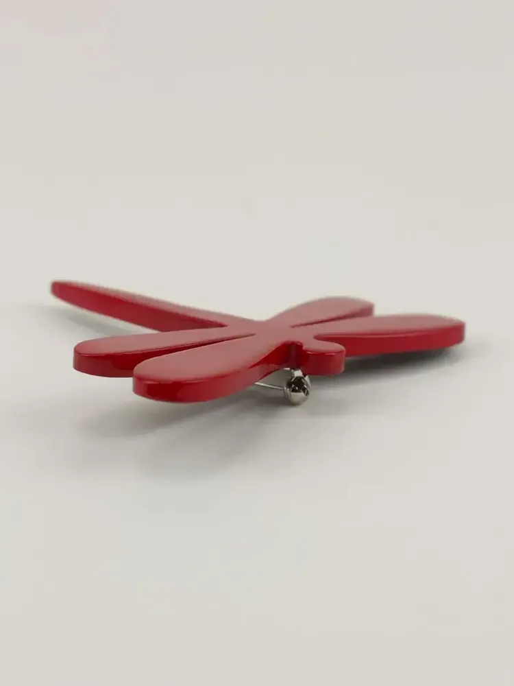 Brooches - Dragonfly brooch in horn and blue-gray lacquer - L INDOCHINEUR X RIVÊT