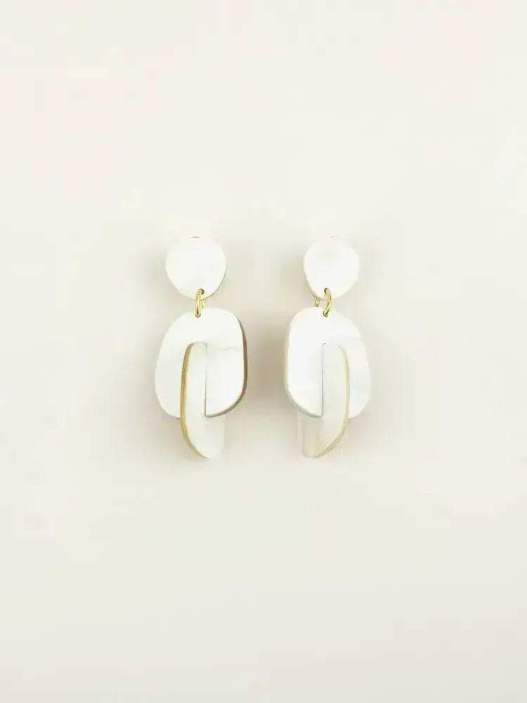Jewelry - Mi-bois clip-on earrings in blond horn - L INDOCHINEUR X RIVÊT