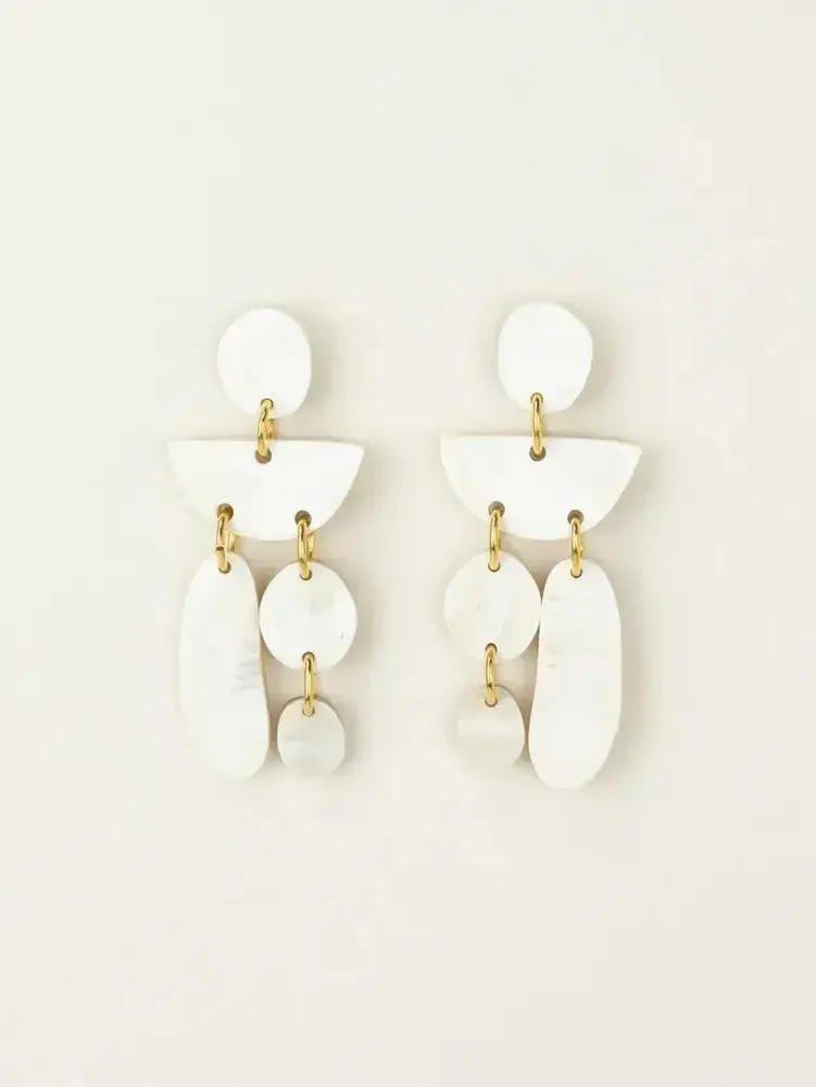 Bijoux - Boucles d'oreilles Pampilles en corne blonde - L INDOCHINEUR X RIVÊT