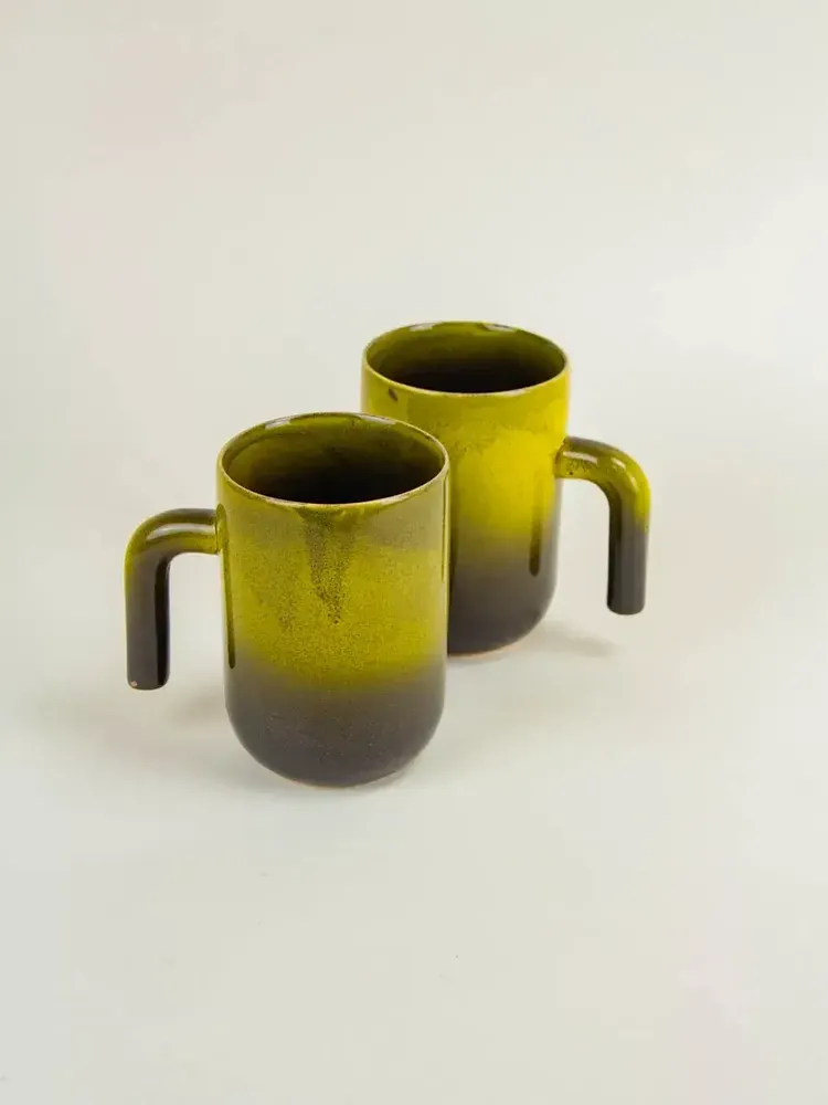 Accessoires thé et café - Set de 2 mug Hoa Bien verte, 300ml - L INDOCHINEUR X RIVÊT