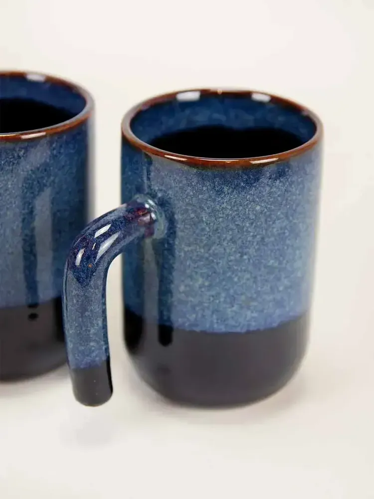 Accessoires thé et café - Set de 2 mug Hoa Bien bleu, 300ml - L INDOCHINEUR X RIVÊT