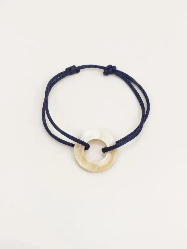 Bracelets - Round cord bracelet in blond horn - L INDOCHINEUR X RIVÊT