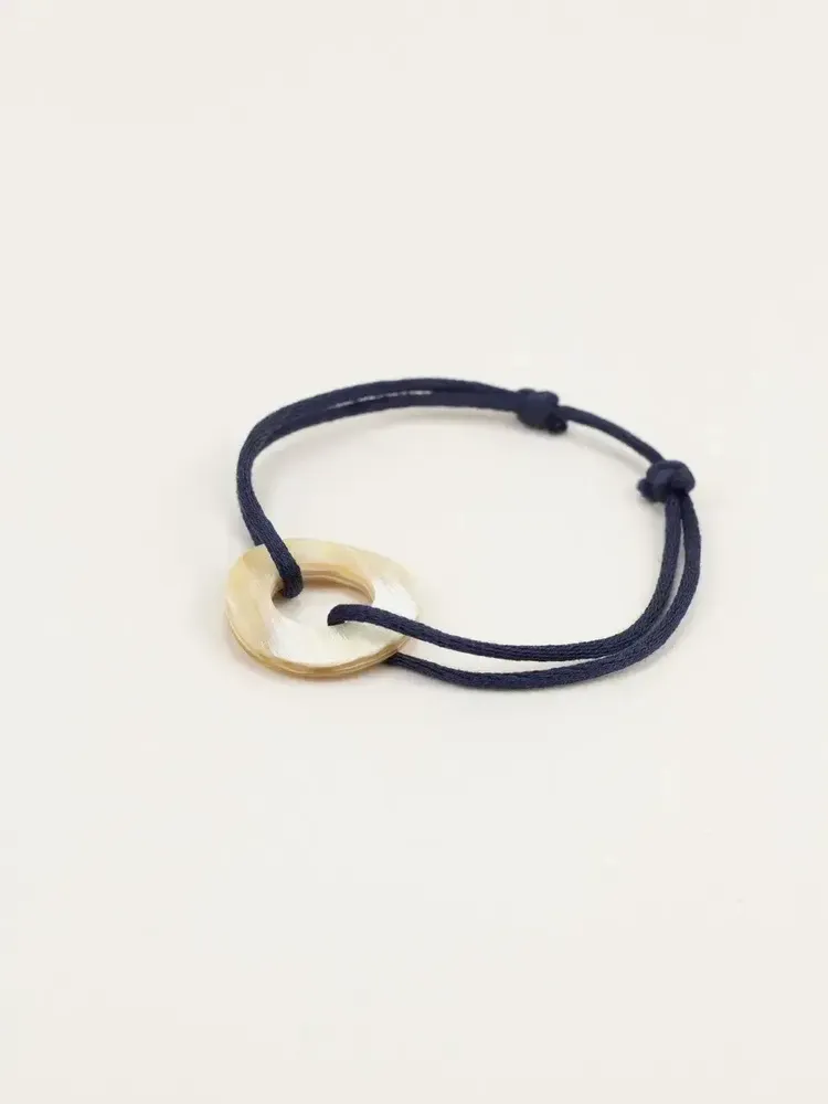 Bracelets - Round cord bracelet in blond horn - L INDOCHINEUR X RIVÊT