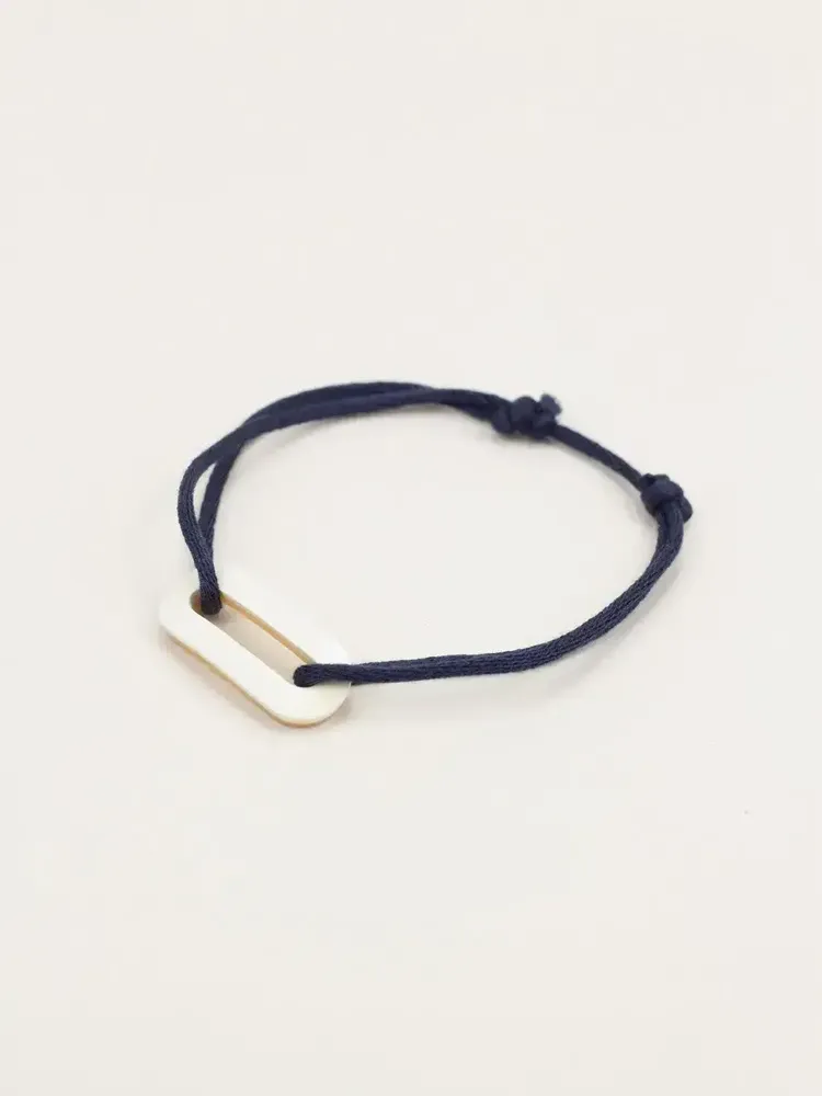 Bracelets - Bracelet fil oval 1 trou en corne blonde - L INDOCHINEUR X RIVÊT