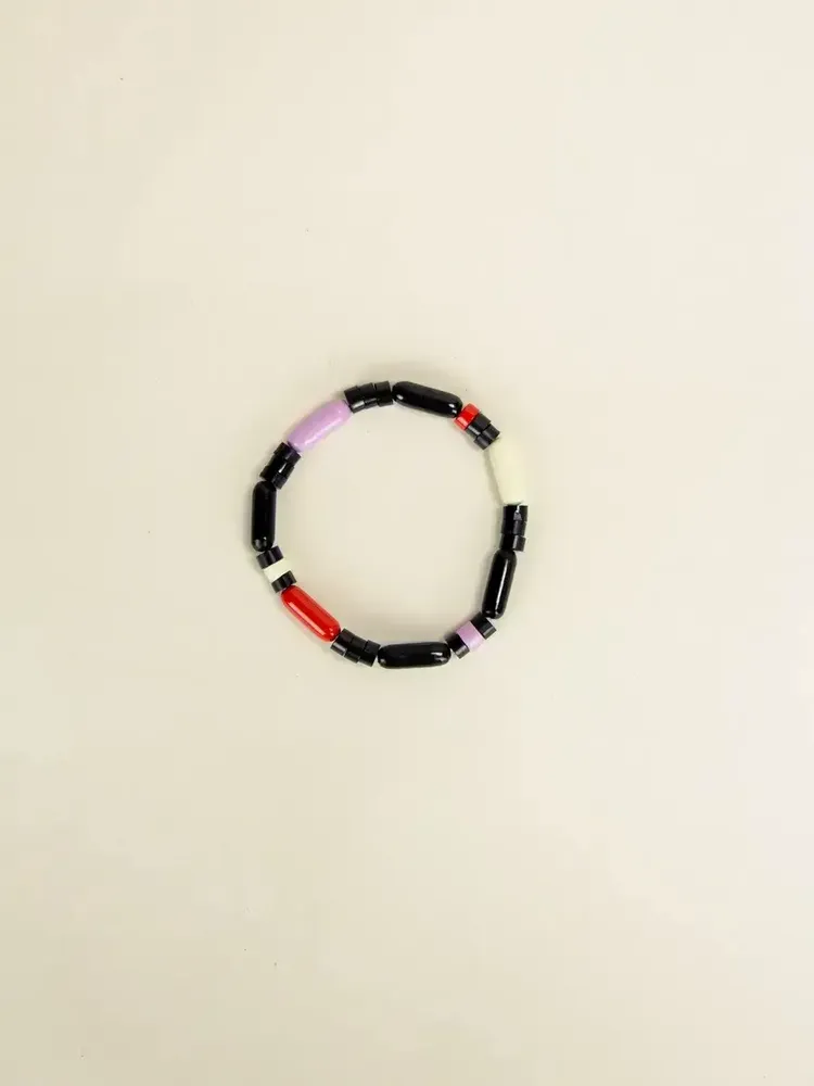Bracelets - Bracelet élastique Gélule en sabot et laque - L INDOCHINEUR X RIVÊT