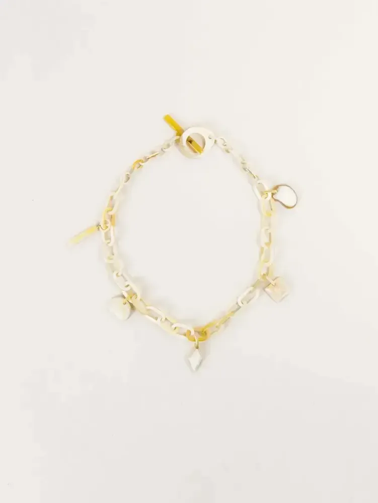 Bijoux - Collier à breloques en corne blonde - L INDOCHINEUR X RIVÊT